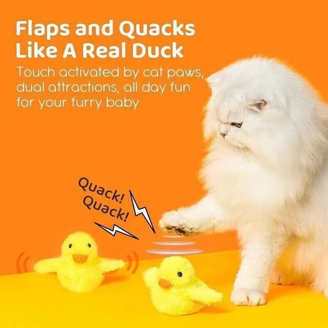 Funny Moving Flapping Ducks Cat Toys Electric Duck Indoor Cats Interactive Toys