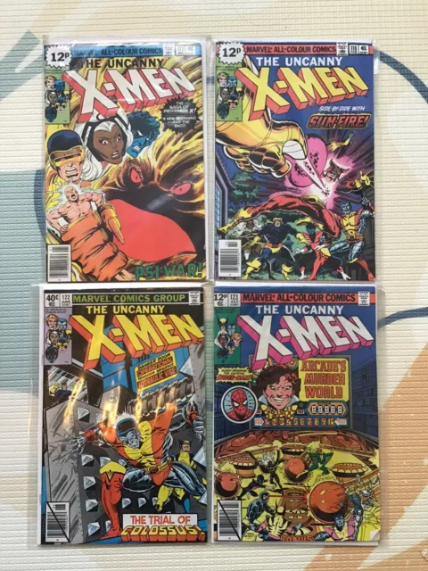 Uncanny X-Men # 117, 118, 122, 123 Nice Mid Grade Copies