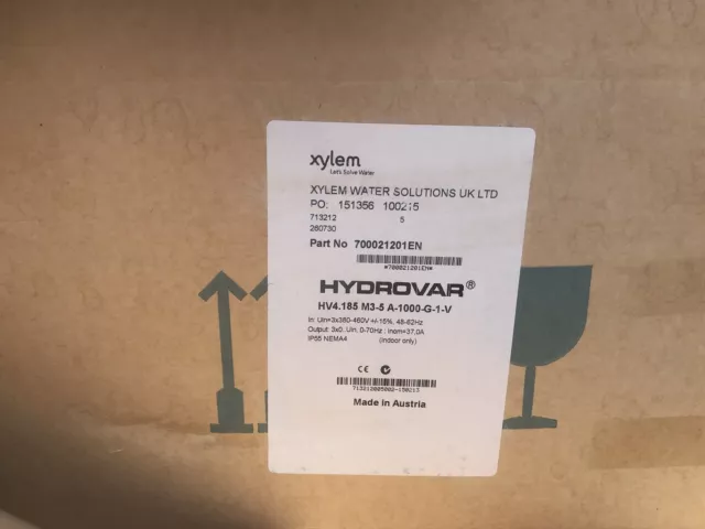 Xylem Hydrovar Pump Controller Inverter HV4.185 M3-5 A-1000-G-1-V 18.5kw #2584