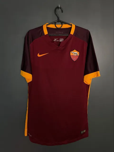 As Roma 2015/2016 Spielerausgabe Heim Fussball Shirt Nike Fussball Trikot Grösse L