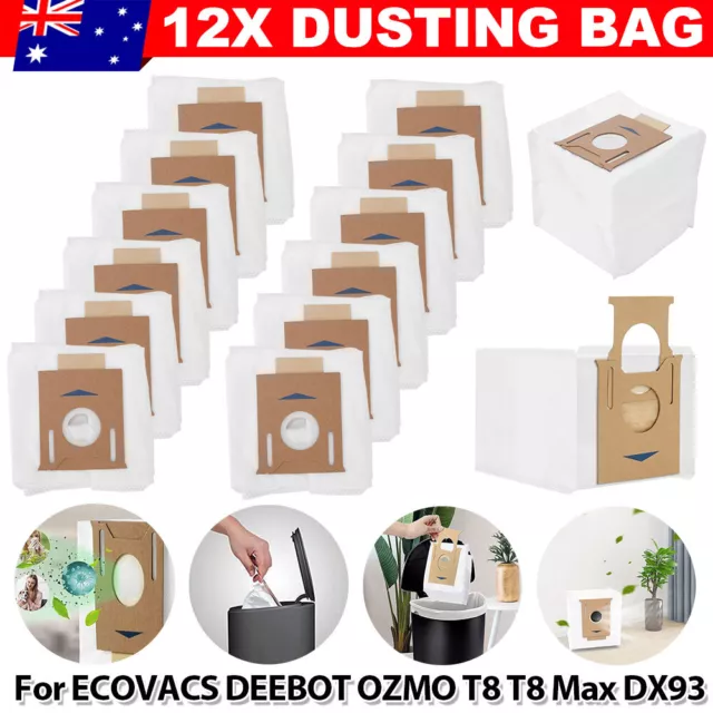 12X For Ecovacs Deebot Ozmo T9 T8 AIVI T8 MAX N8+ Robot Vacuum Cleaner Dust Bags