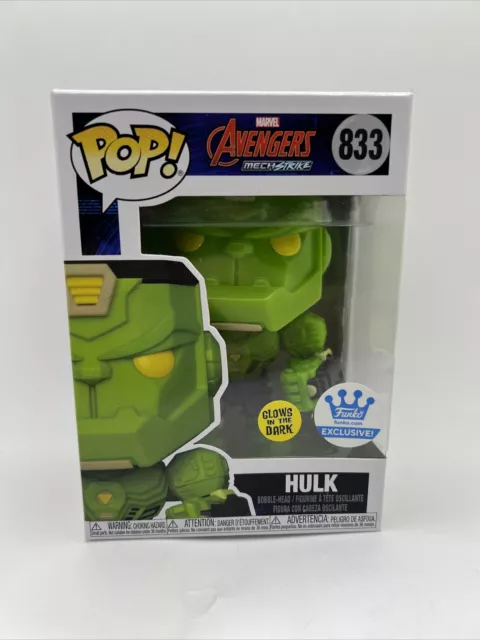 FUNKO POP! MARVEL Avengers Mech Strike Hulk Glow in The Dark Funko ...