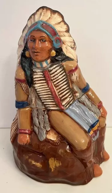 Wihoa Rick Wisecarver Indian Chief Cookie Jar Signed