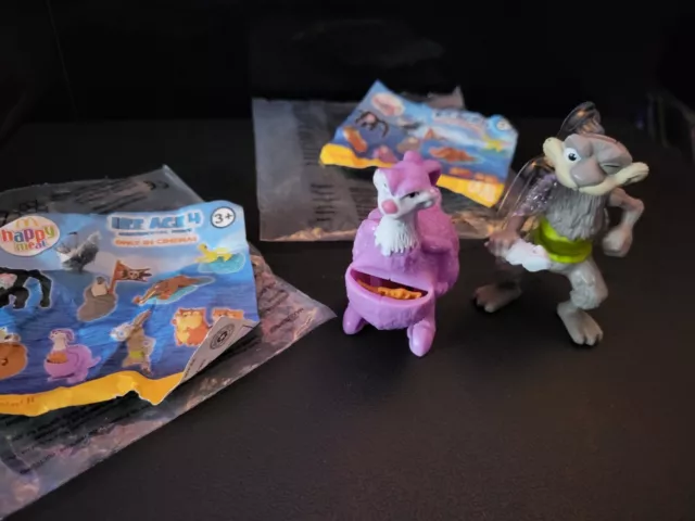 McDonalds Happy Meal Toy figures X2 2012 Ice Age 4 Continental Drift