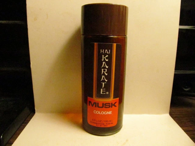 Vtg New Leeming Hai Karate Musk Cologne Splash For Men 4 Fl Oz Very Rare 2Nd Gen