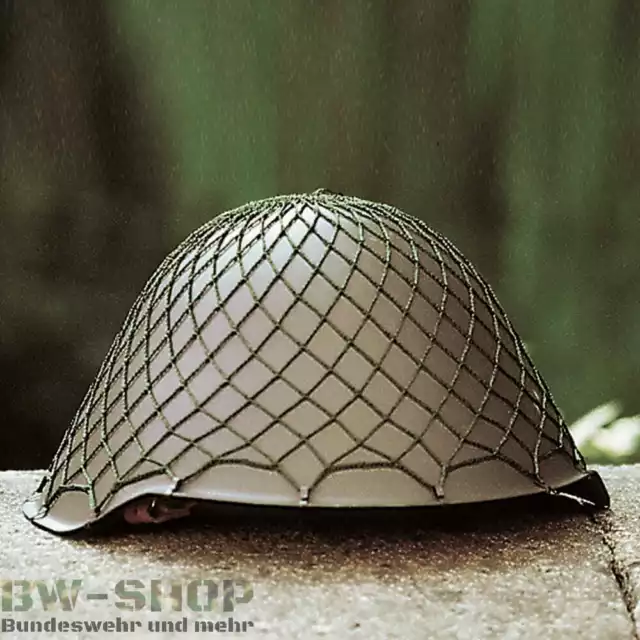 Original Nva Stahlhelm Mit Tarnnetz Ddr Helm Stahl Ostalgie Einsatzhelm + Netz