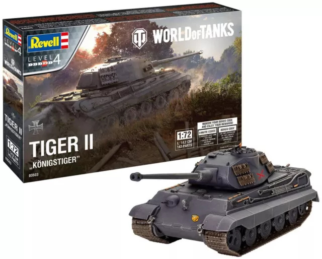 Revell 03503 Tiger II Ausf. B Konigstiger World of Tanks scale 1:72 Levell 4 Wor