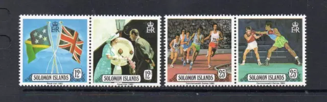 Solomon Islands Mnh 1982 Sg471-474 Royal Visit & Commonwealth Games