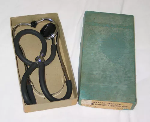 Vintage Spencer Surgical Bowles Stethoscope in Orig Box - Made in USA - Size Med