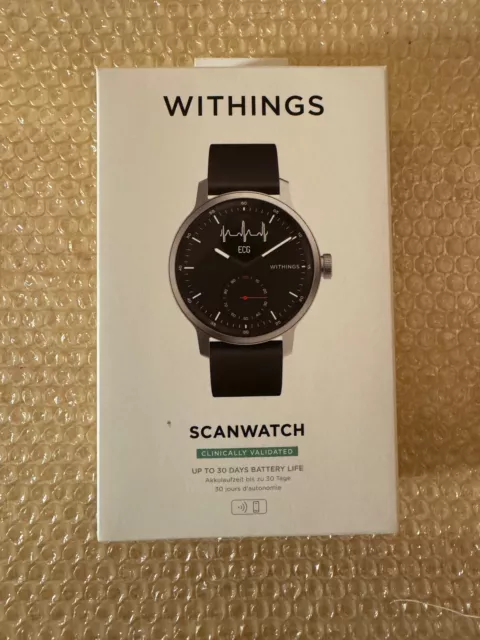 Withings Scanwatch 42mm - Smartwatch Ibrido, ECG, Frequenza Cardiaca e Ossimetro