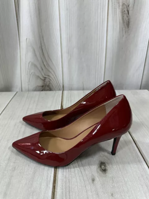 Calvin Klein Gayle Pointy Toe Classic Pump Dress Shoes Womens 8.5 Crimson Red 2