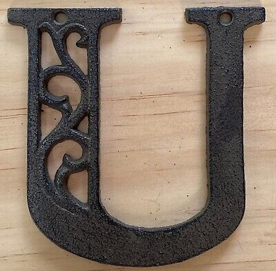 Letter U - Cast Iron Ornate Scroll Alphabet Letters