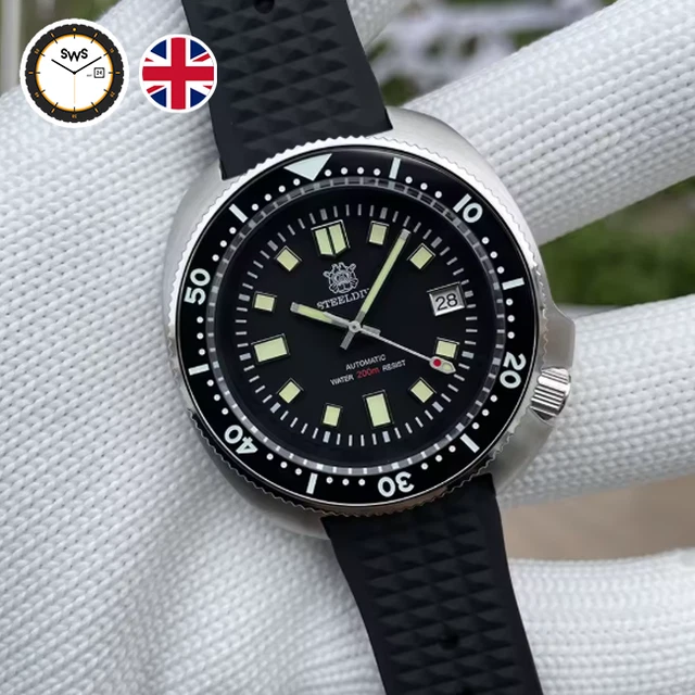 London Craftwork SD1970 Steeldive Captain Willard 6105 Orologio subacqueo automatico movimento NH35, Militare