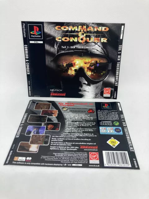Front- und Backcover zu Command & Conquer Tiberiumkonflikt Playstation 1 / PS1