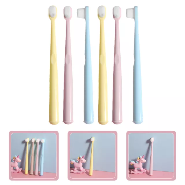 6Pcs Small Brush Head Toothbrush Convenient Toothbrush for Oral Cleaning