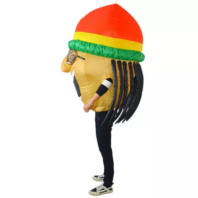 Inflatable Jamaican Costume for Halloween Cosplay Fancy Dress