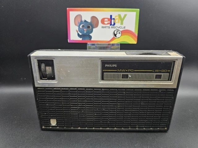 Mini Radio PHILIPS PO GO Vintage - Pour Pièces Détachées / Ne Fonctionne Pas