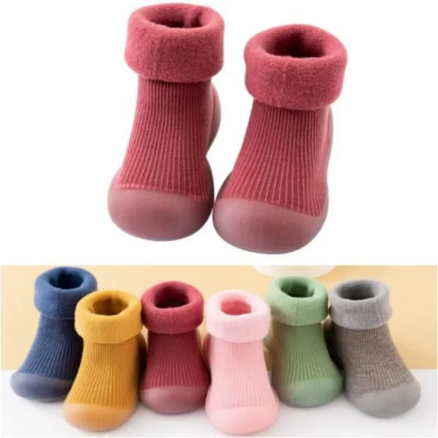 Stivali pantofole antiscivolo impugnatura neonato bambina ragazzi bambini scarpe in cotone Regno Unito