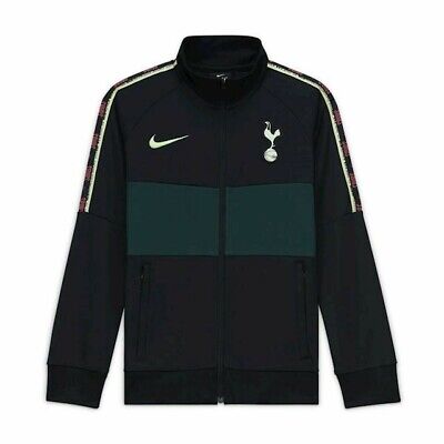 Nike Tottenham Hotspur Boy's Football Jacket Sz M Black Dark Green CI9306 012