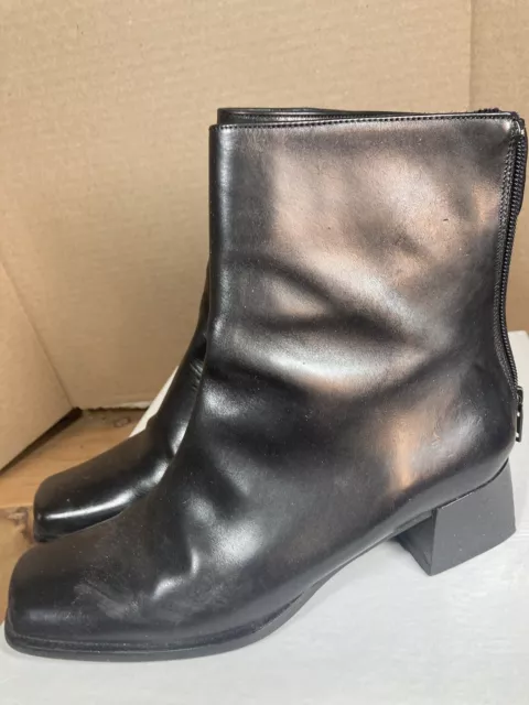 Sesto Meucci Women’s US Size 5 Vereis Black Leather Short Boot Italy 2