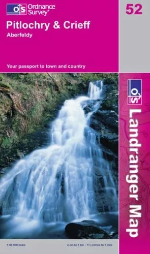 Pitlochry to Crieff (Landranger Maps) by Ordnance Survey Sheet map, folded Book