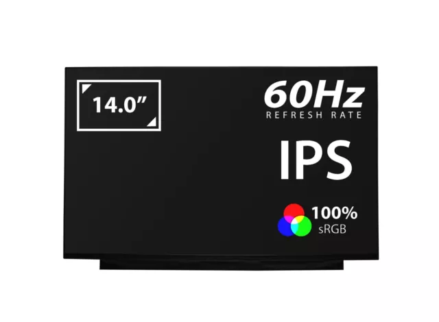 14 Zoll IPS LED LCD Bildschirm für M140NWHE R0 HW: 0,1, M140NWHE R0 HW: 1,1 QHD Panel 60Hz