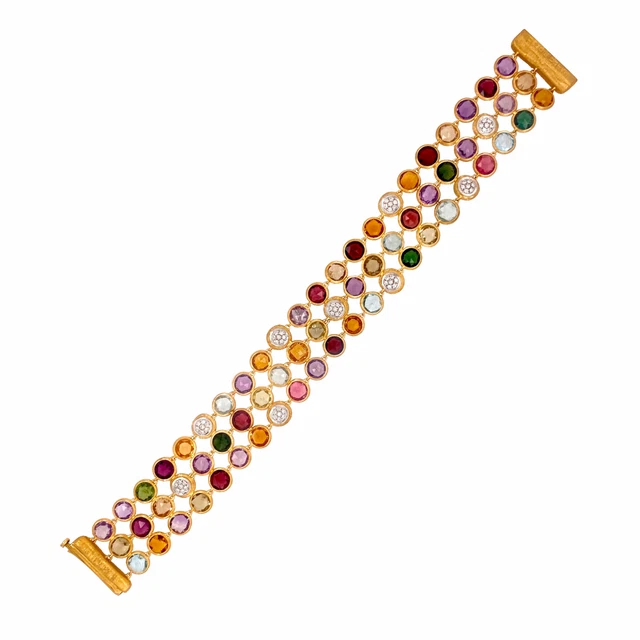 Marco Bicego 18K Gold Italian Gemstone Bracelet, Jaipur Link Collection Marco Bicego 18K Gold Italian Gemstone Bracelet, Jaipur Link Collection