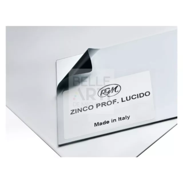 Lastra Zinco 20X30 Lucida Con Film Di Protezione