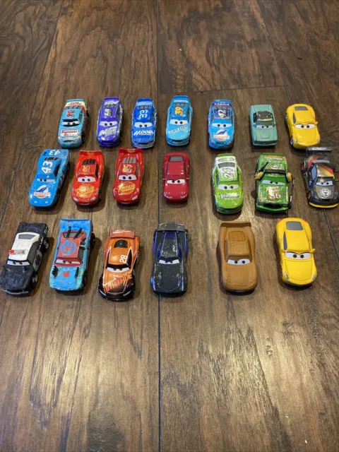 Lot of 20 Original Disney Pixar Diecast Cars Mixed Models Used Loose .