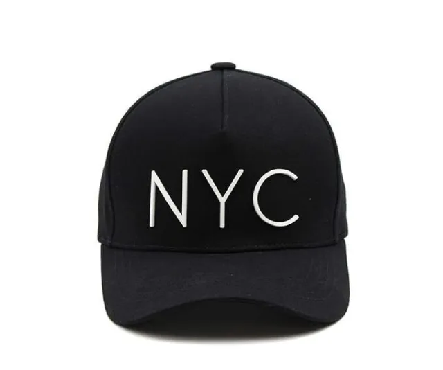 Cappellino da baseball nero da uomo con logo NYC New York City