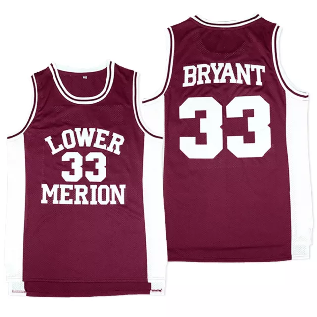 Rétro Hommes Lower Merion  #33 Kobe Bryant Basketball Maillots adultes cousus