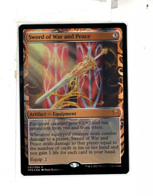 MTG SkeenAB Sword of War and Peace MASTERPIECE FOIL from Aether Revolt. NM.