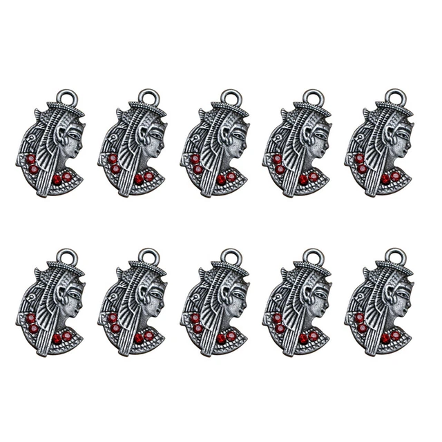 10 pièces alliage roi d'Égypte pendentif breloques bricolage fabrication de