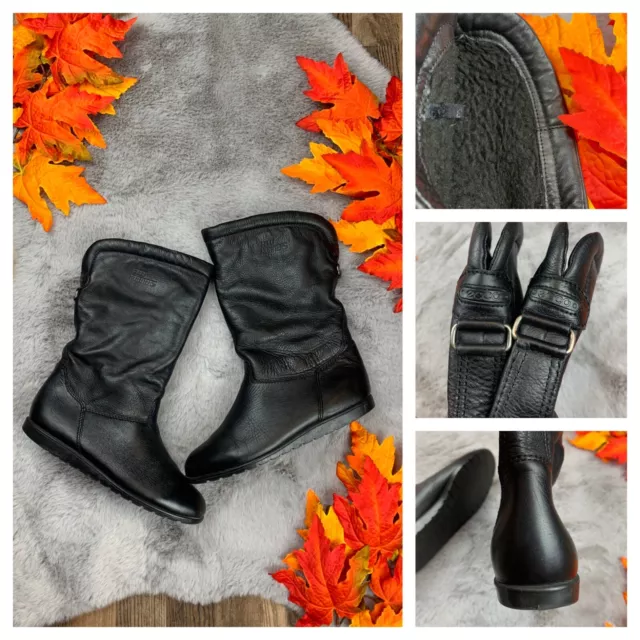 ECCO RUNNERS UK Size 5 Eu 38 Us 7 Black Wool Lined Soft Leather Boots Danish 28.65 PicClick UK