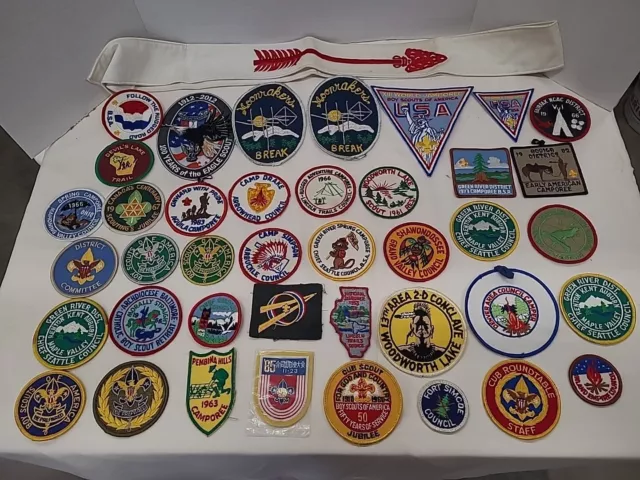 Vintage Boy Scouts BSA Patches, Neckerchief Slides Lot Of 162 Items - 195s/80s
