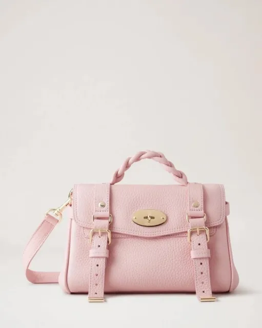 Mulberry 'Mini Alexa' in Powder Rose Pink Heavy Grain Leather - $1250 - BNWT