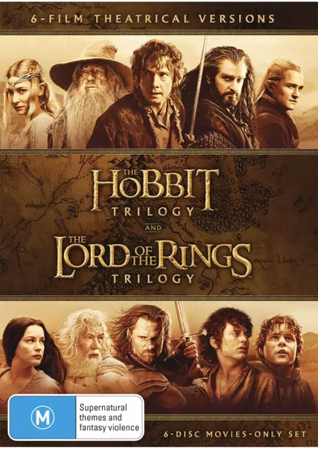 Middle-Earth Collection Hobbit & Lord Of The Rings Trilogy (DVD) Brand New