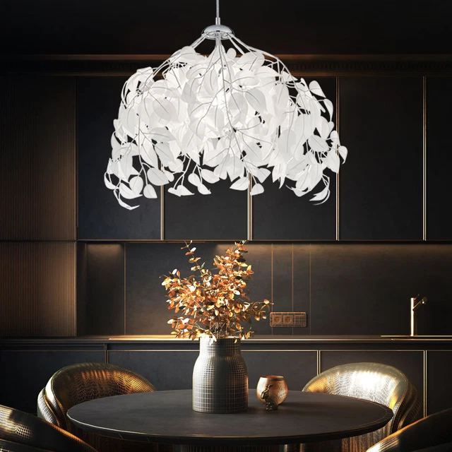 Lámpara De Techo LED 9 Vatios Habitación Cromo Follaje Reflector Diámetro 38cm