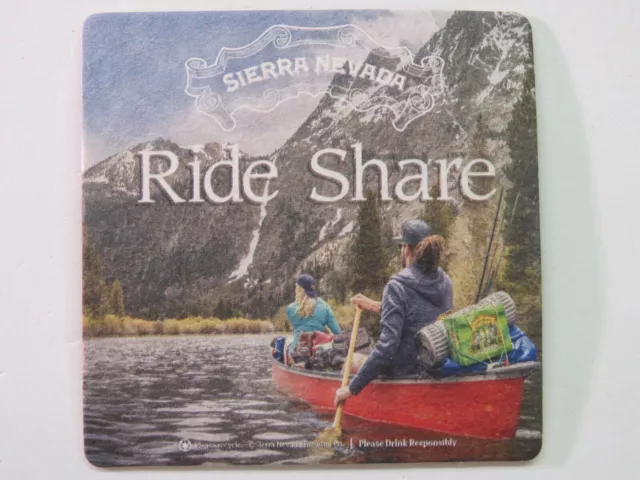 Beer Coaster: SIERRA NEVADA Brewing Pale Ale ~ Enjoy Outdoors - Ride Share Canoe