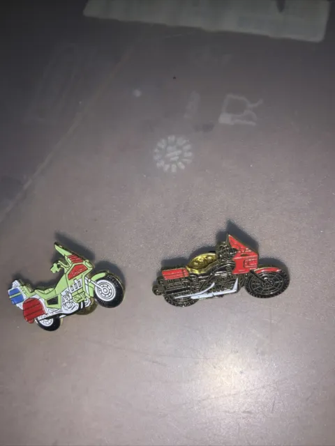 2 American Motorbike Chopper Badges 80’s