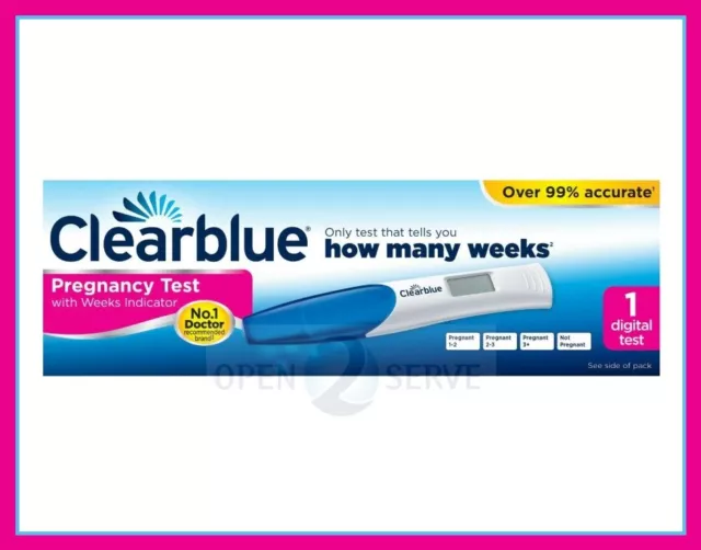 Clearblue Pregnancy Test Digital Weeks Indicator Over 99% Accurate - 1 Test