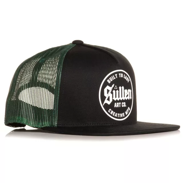 Sullen Homme Soudre Noir/Épicéa Casquette Snapback Vêtements Tatouage Crâne Tru