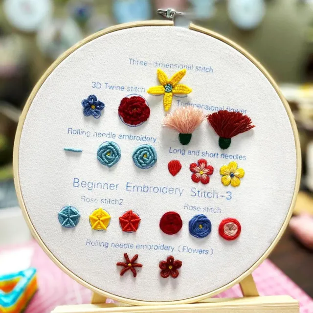 Cross Stitch for Beginners Embroidery Needlework Embroidery Stitch Practice Kit