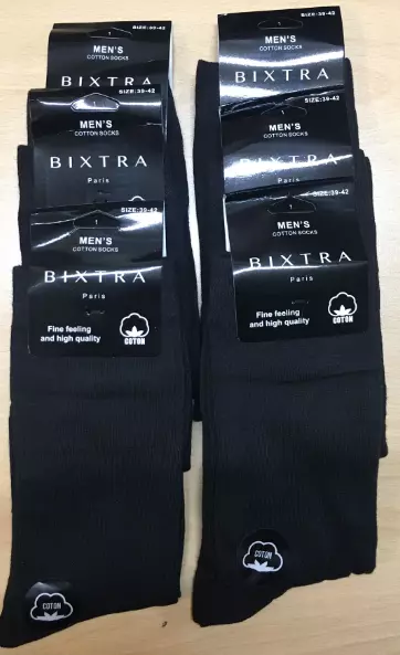 6 Pairs Mens  Cotton Rich High Quality Black Socks Size 43-46 (Eu) = 9-12 (Uk)