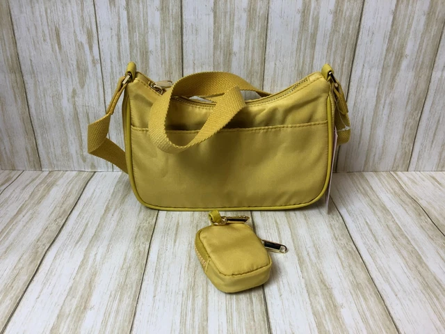 Wild Fable Women's Yellow Crossbody Handbag Purse w/ Zip Closure & Coin Purse