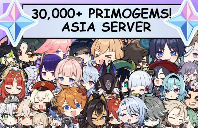 Genshin Impact Account | 30,000+ Primogems | ASIA Server