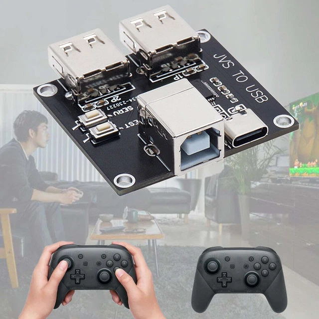 JVS To USB Gamepad Adapter Customize Button Layout Game Controller Converter Dua
