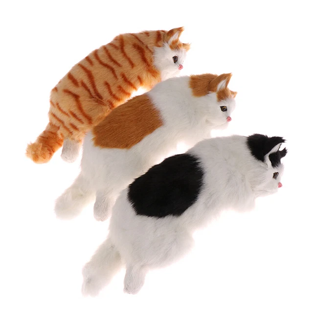 Cute Plush Fake Cat Art Ornaments Figurine Home Desk TV Hanging Toys Home De~m' 6