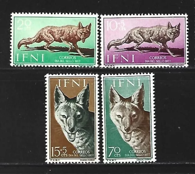 IFNI. Año: 1957. Tema: DIA DEL SELLO. FAUNA.