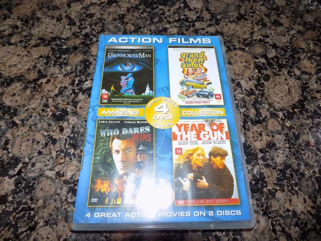 Dvd  Action Films The Lawnmower Man -Grand Theft Auto-Year Of The Gun Who Dares